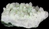Prehnite & Babingtonite On Quartz Crystals - Qiaojia, China #33443-1